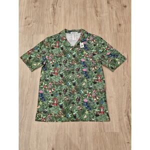 Disney Parks Trader Sams Grog Grotto Enchanted Tiki Bar Hawaiian Shirt S Green